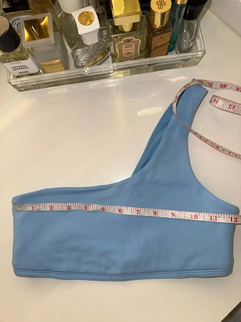 Alo Yoga Wellness Asymmetric One-Shoulder Bra Top - Blue